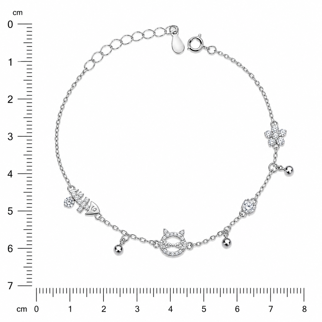 Cat Fish Silver Bracelet