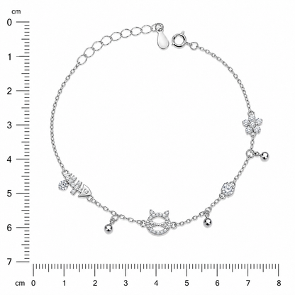 Cat Fish Silver Bracelet