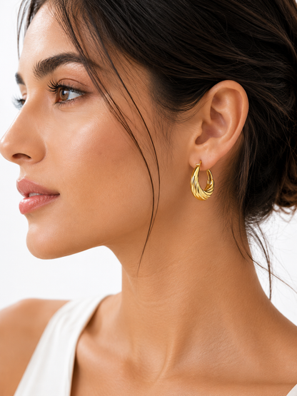 Twisted Hoop Earrings