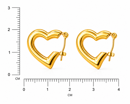 Half Heart Hoop Earrings