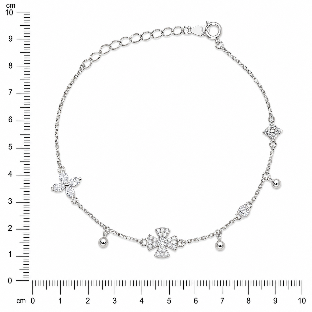 Floral Silver Bracelet