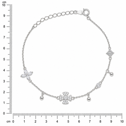 Floral Silver Bracelet