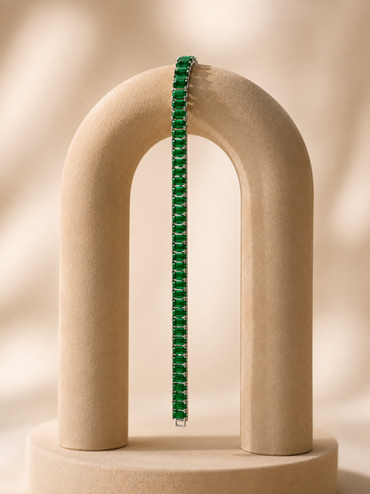 Emerald Demi-Fine Chain Bracelet