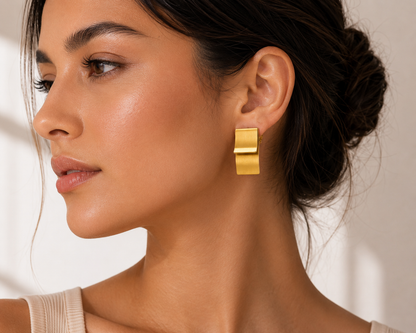 Stylish Golden Stud Earrings