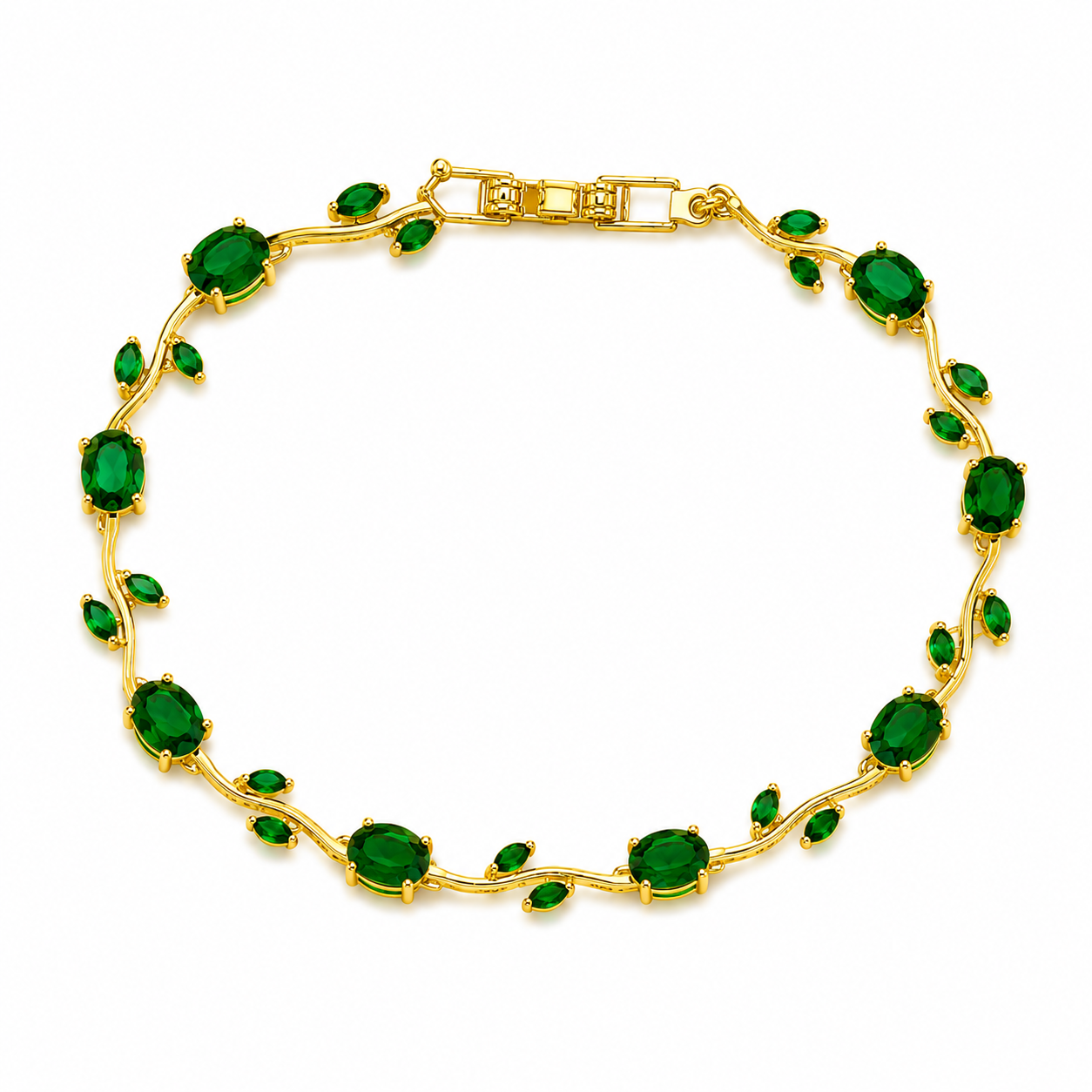 Green Tulip Chain Bracelet