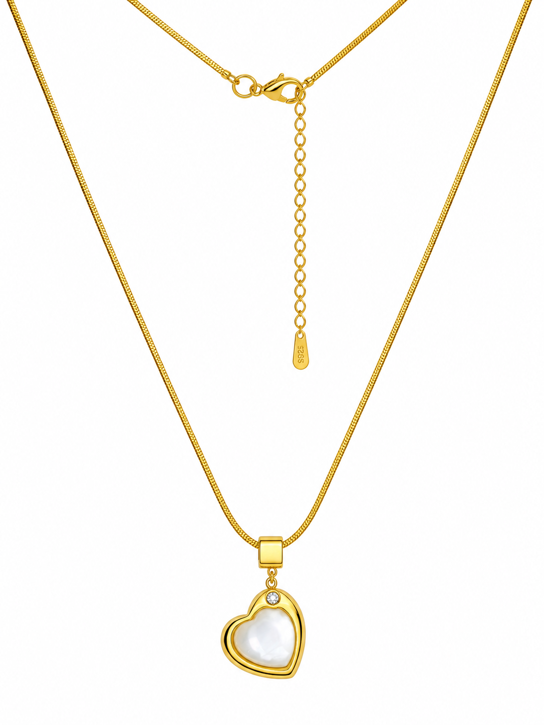 White Heart Minimal Pendant