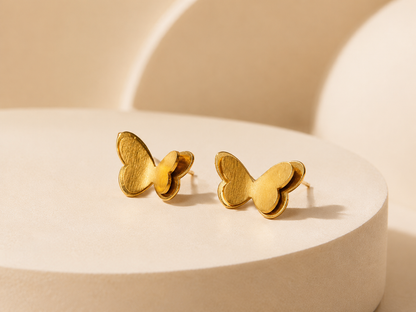 Golden Butterfly Earrings