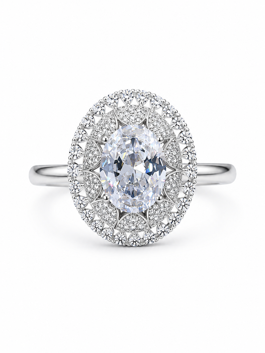 Big Solitaire Cocktail Ring