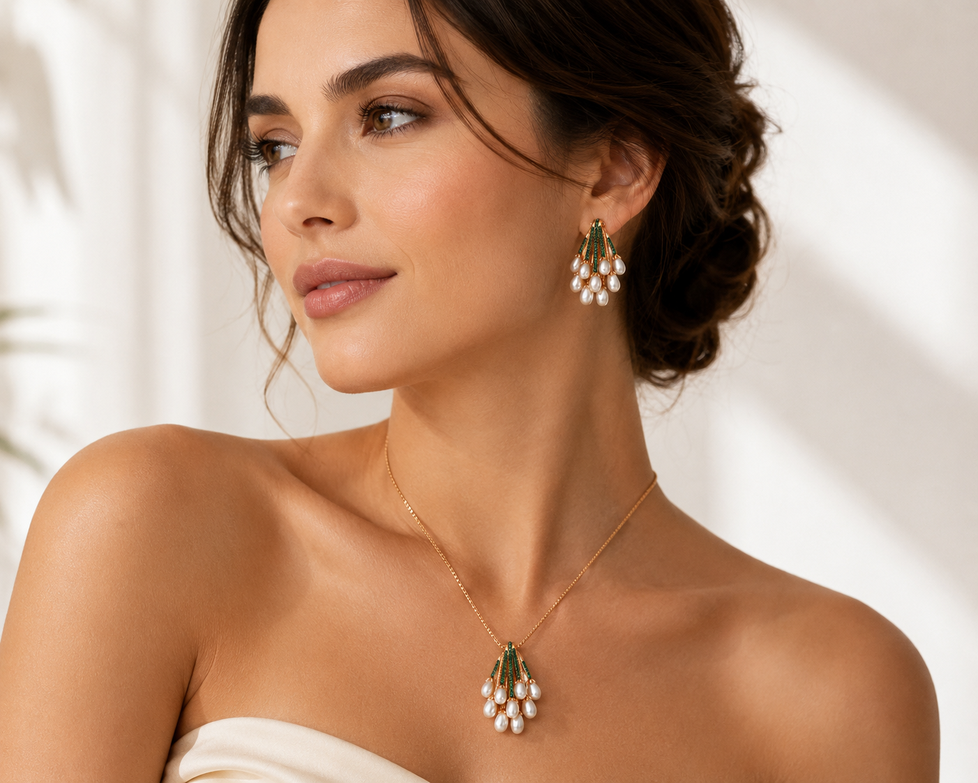 Premium Pearl Pendant Set