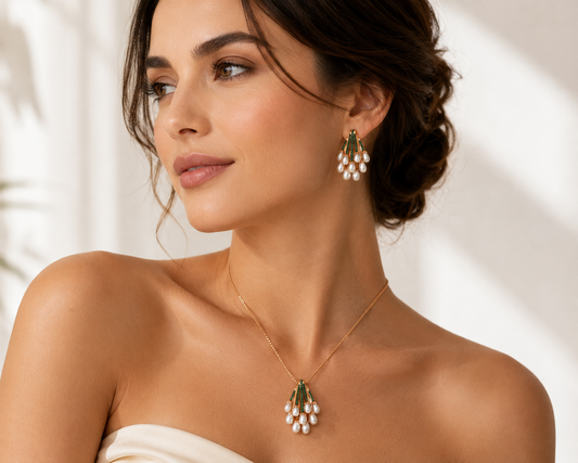Premium Pearl Pendant Set