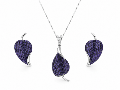 Purple Leaf Premium Pendant Set
