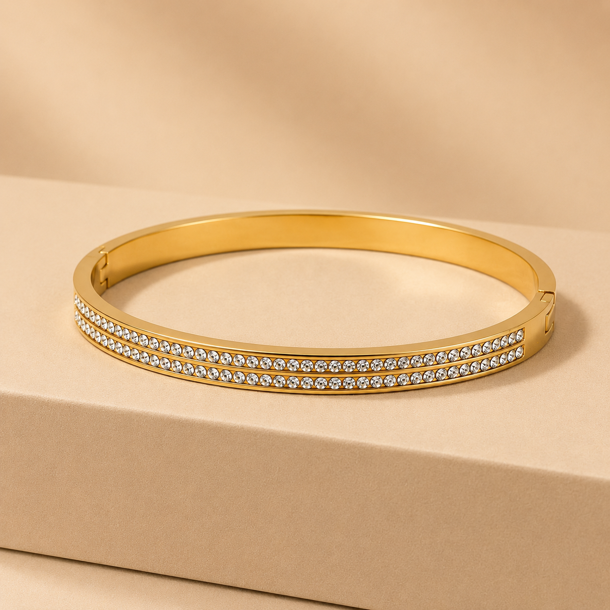 Studded Diamond Cuff Bracelet