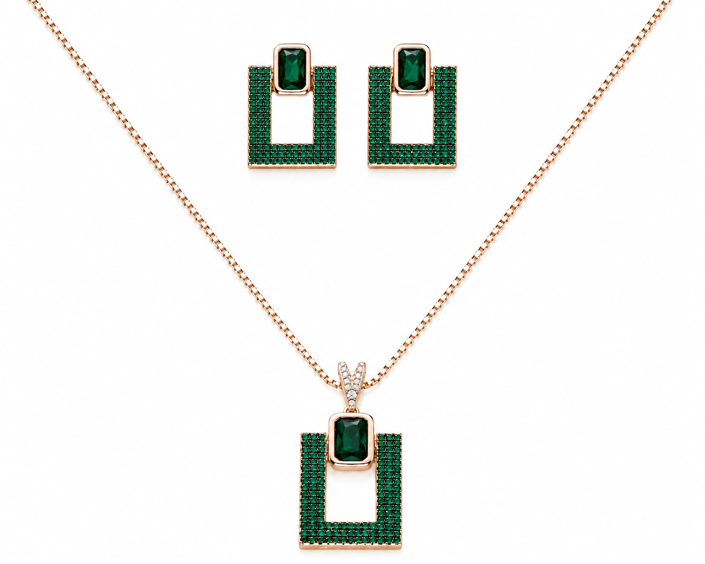Premium Rectangular Pendant Set