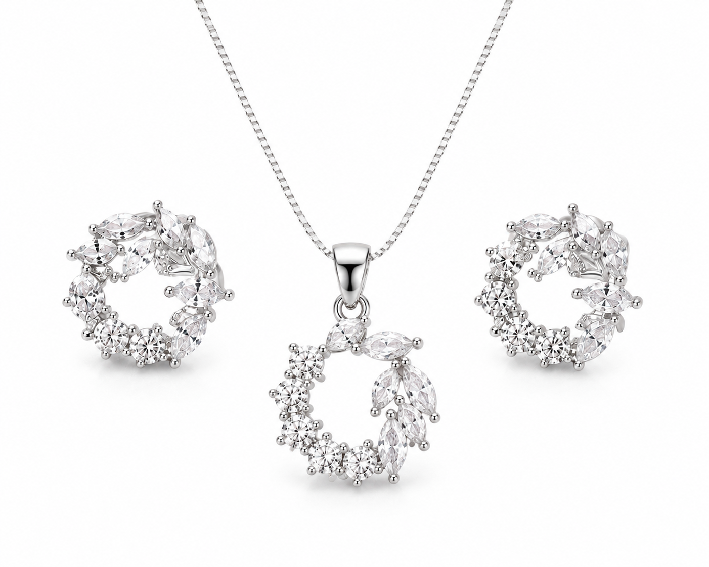 Modern Leaves Pendant Set