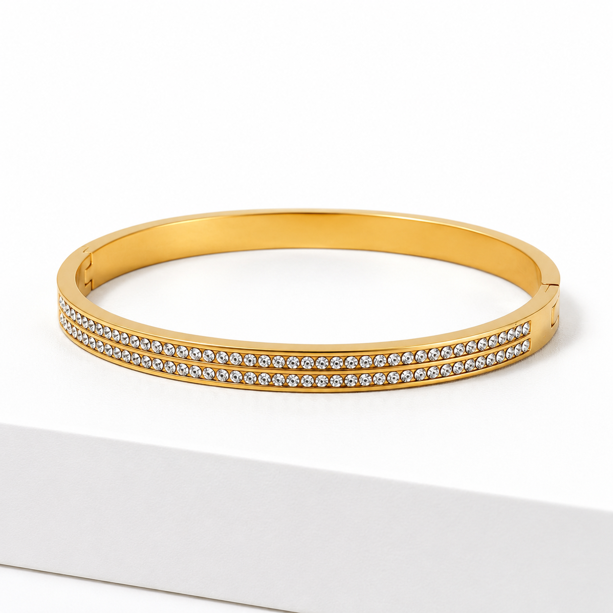 Studded Diamond Cuff Bracelet