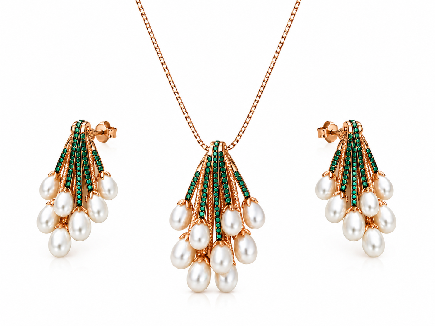 Premium Pearl Pendant Set