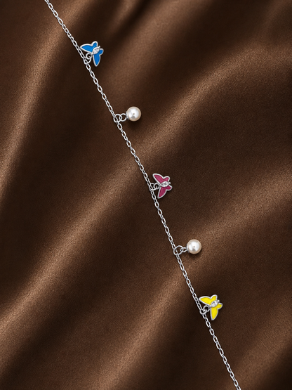 Butterfly Charm Silver Bracelet