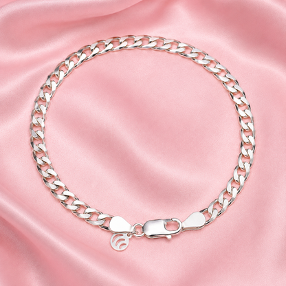 Curb Chain Silver Bracelet (Copy)