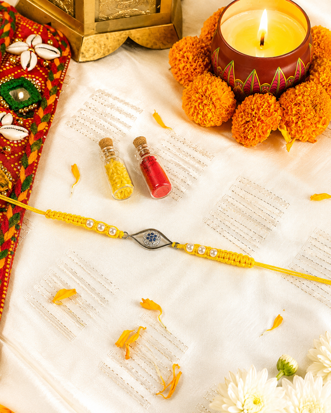 Evil Eye Silver Rakhi