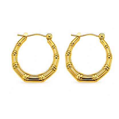 Bamboo Hoop Earrings