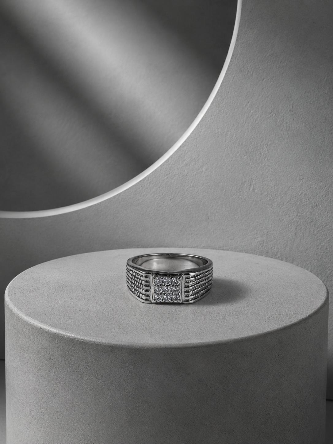 Studded Dot Silver Ring