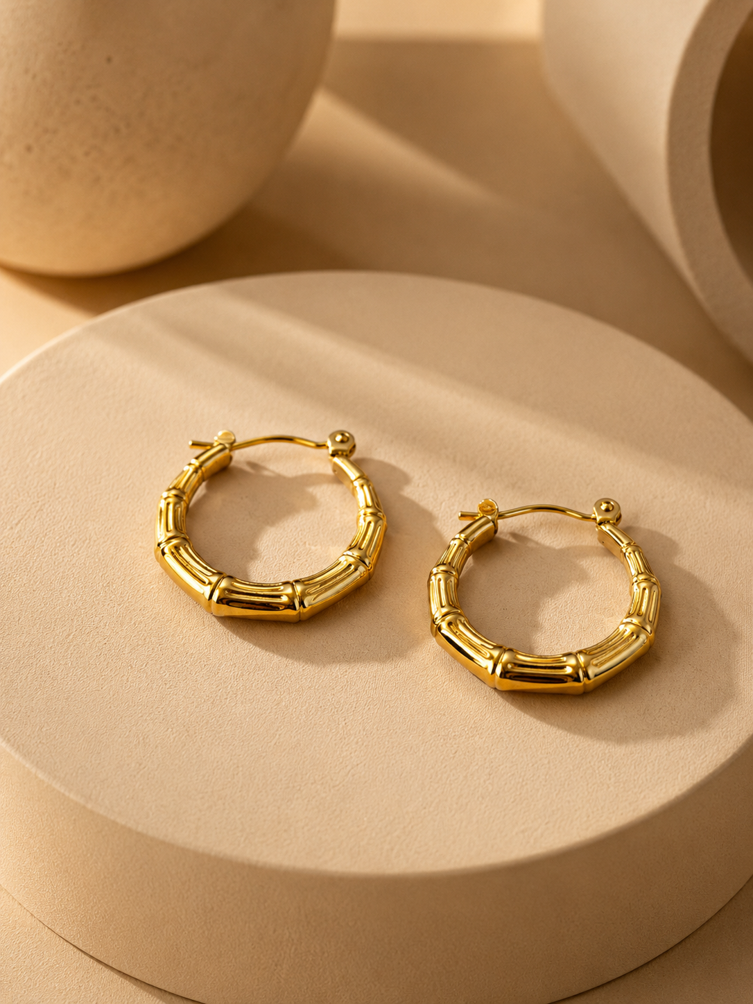 Bamboo Hoop Earrings