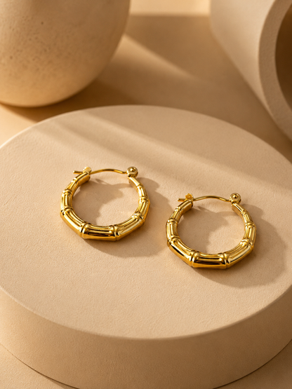 Bamboo Hoop Earrings