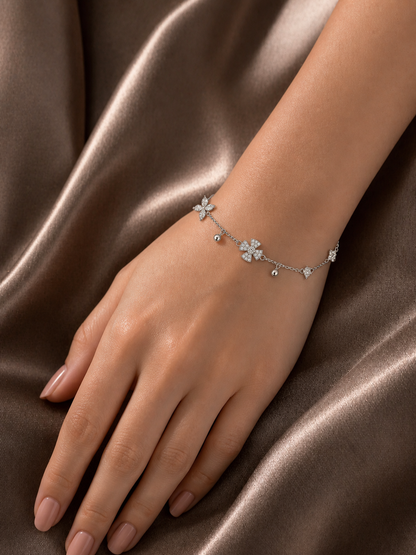 Floral Silver Bracelet