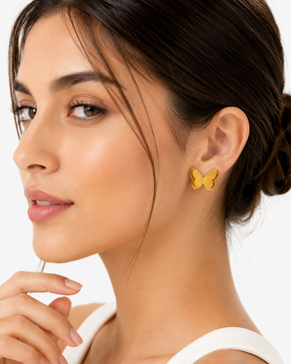 Golden Butterfly Earrings