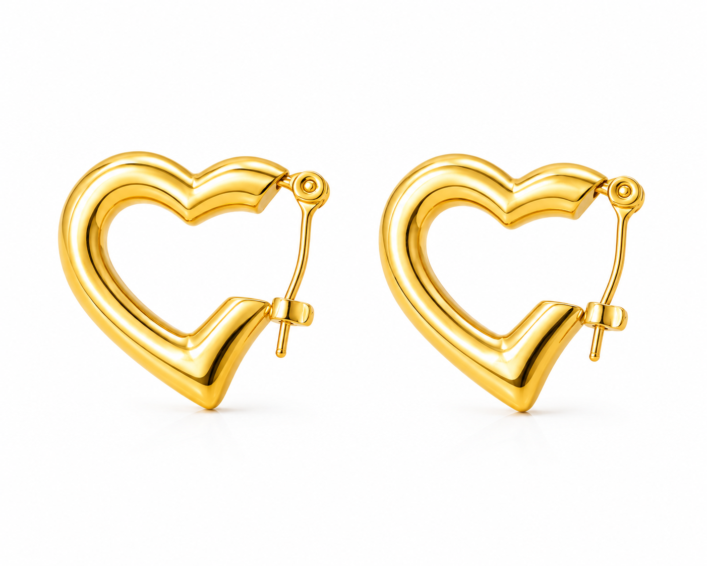 Half Heart Hoop Earrings