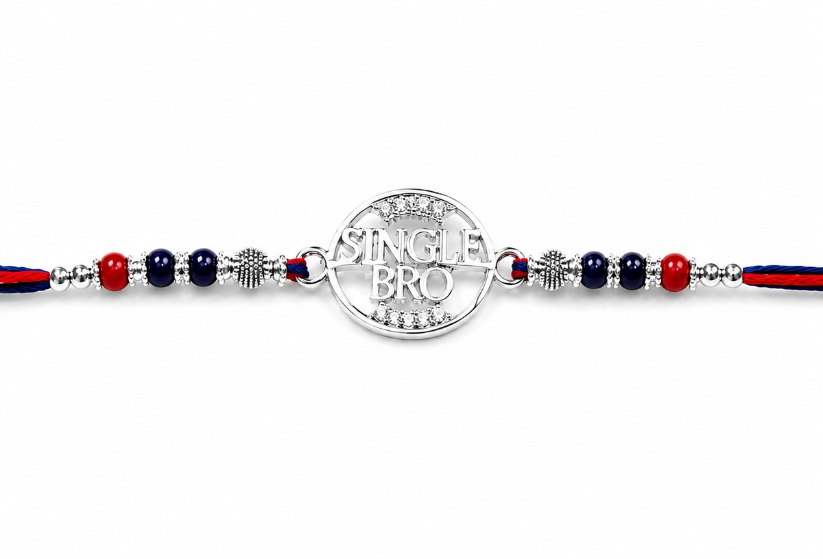 Single Bro Silver Rakhi