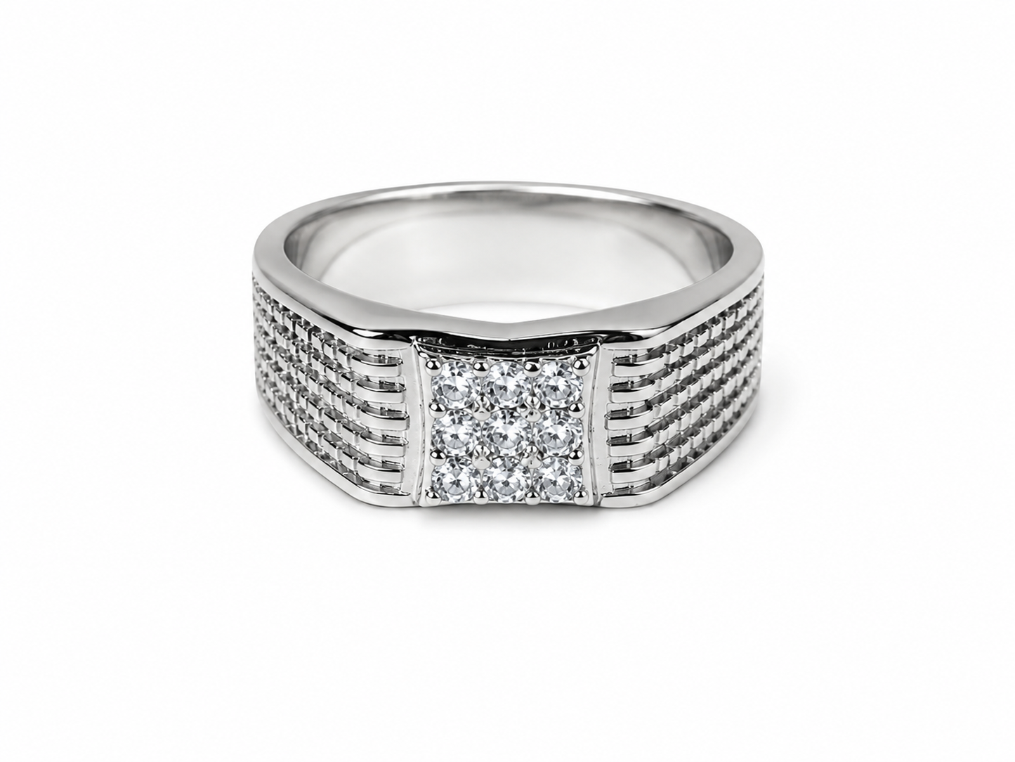 Studded Dot Silver Ring
