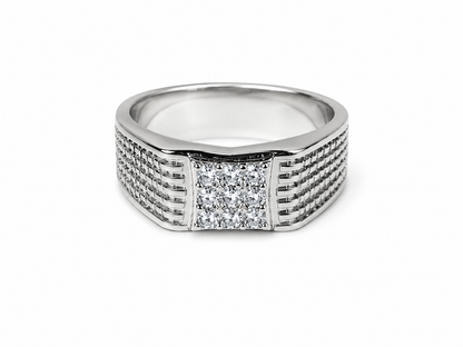 Studded Dot Silver Ring