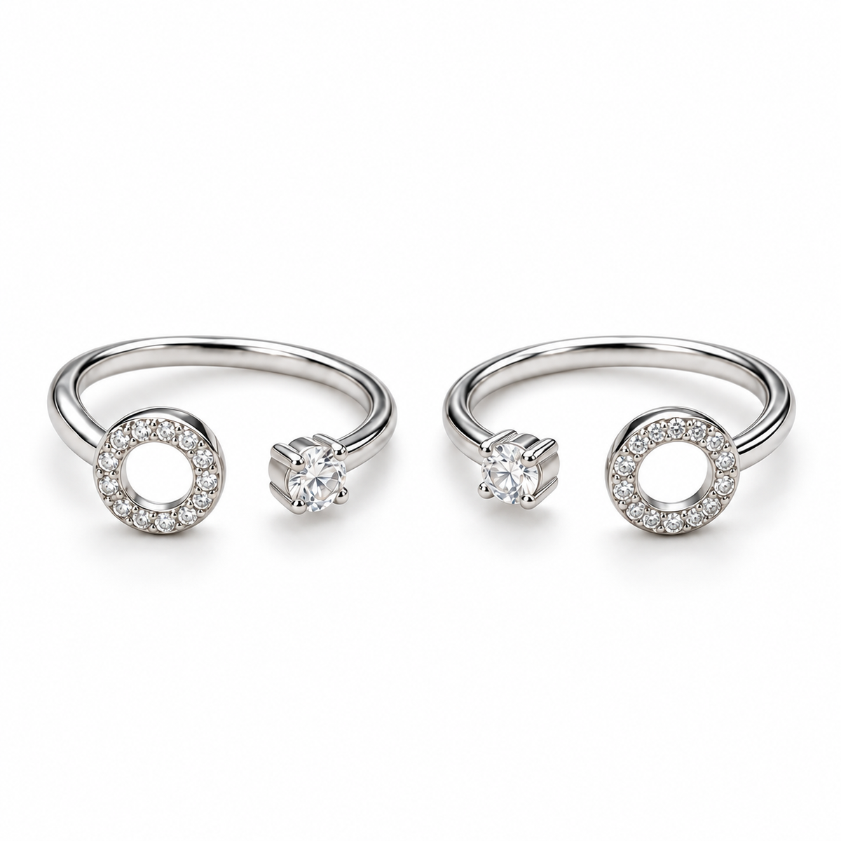 925 Silver Hollow Toe Rings