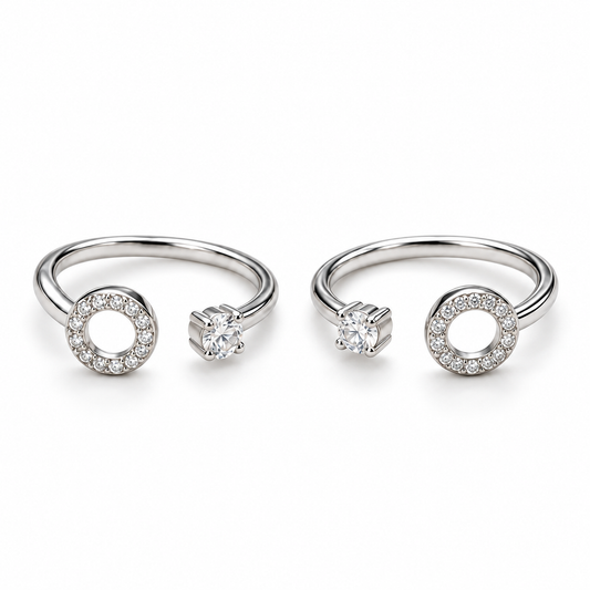 925 Silver Hollow Toe Rings