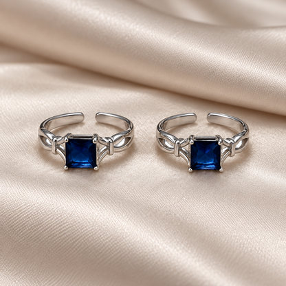 Blue Stone Toe Rings
