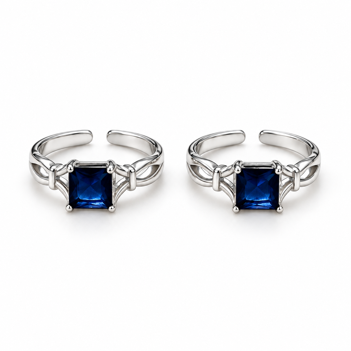 Blue Stone Toe Rings
