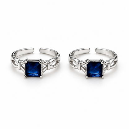 Blue Stone Toe Rings