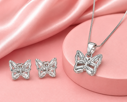 Modern Butterfly Premium Pendant Set
