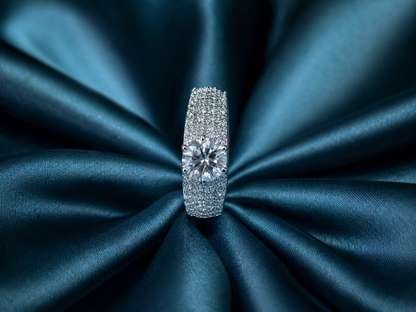 Studded Solitaire Ring