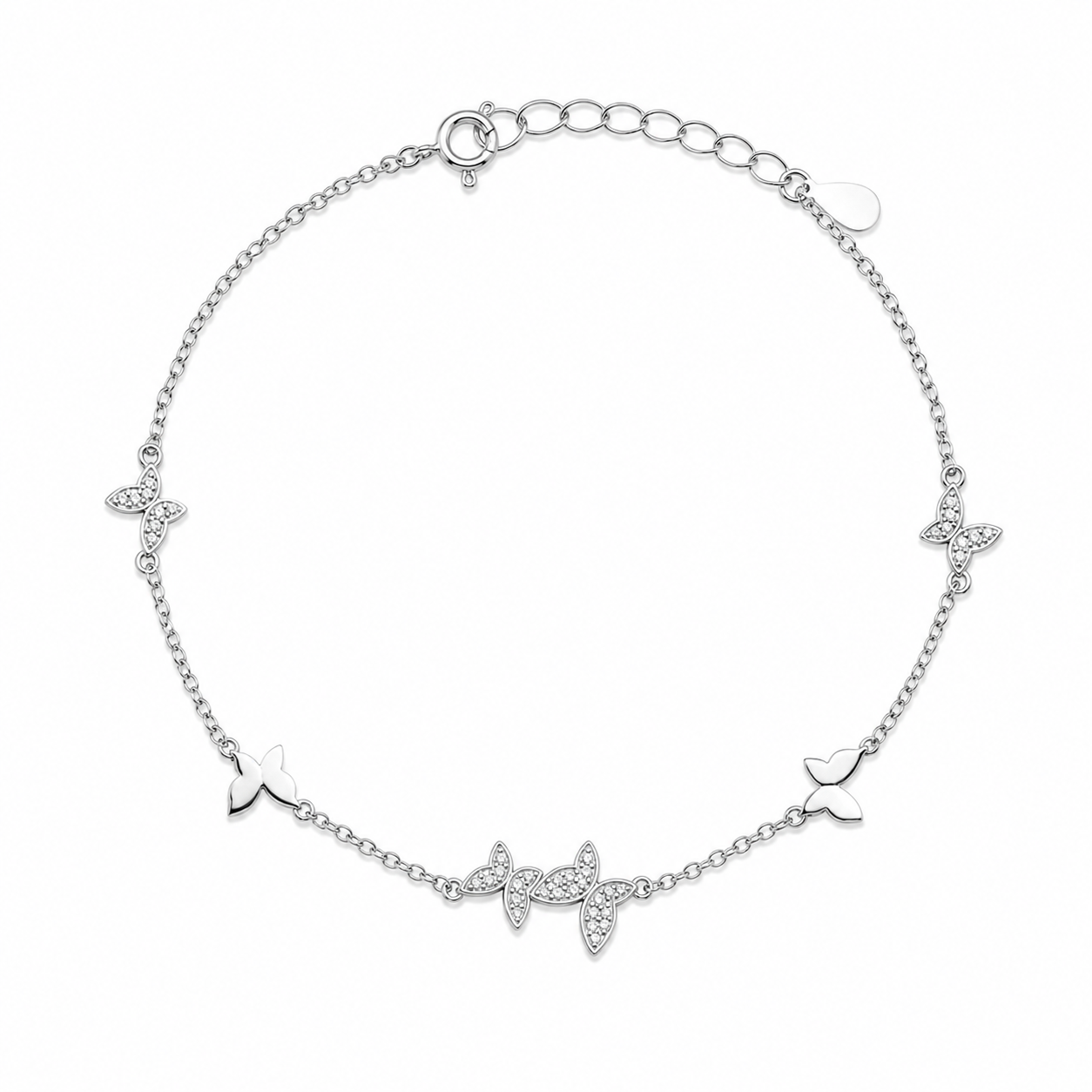 Butterflies Silver Bracelet