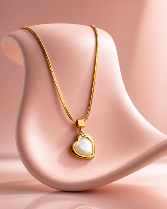 White Heart Minimal Pendant