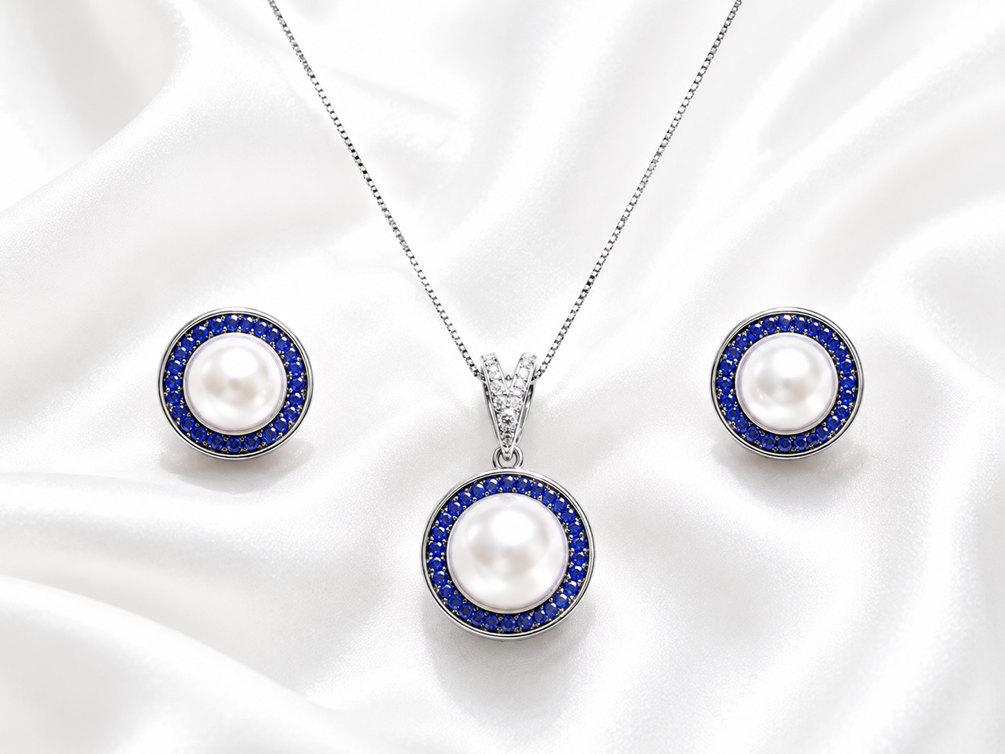 Round Pearl Premium Pendant Set