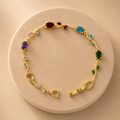 Multi Colour Tulip Chain Bracelet