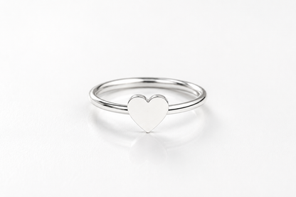 Handmade Heart Silver Ring