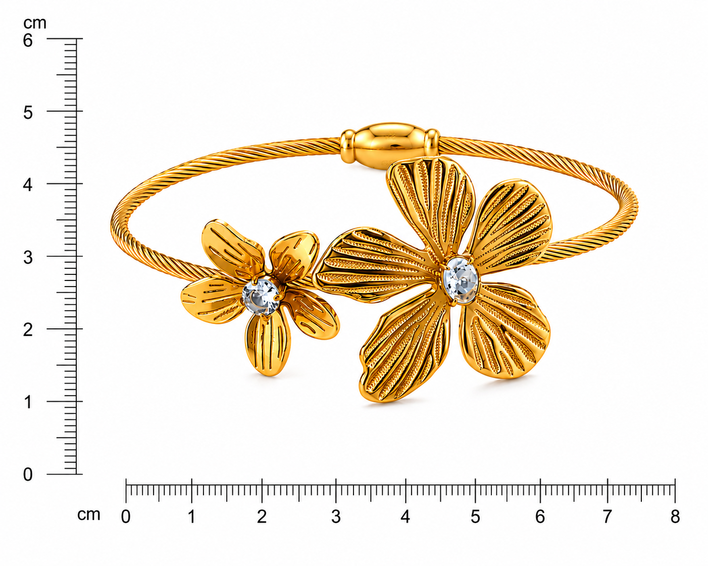Flower Bangle Bracelet