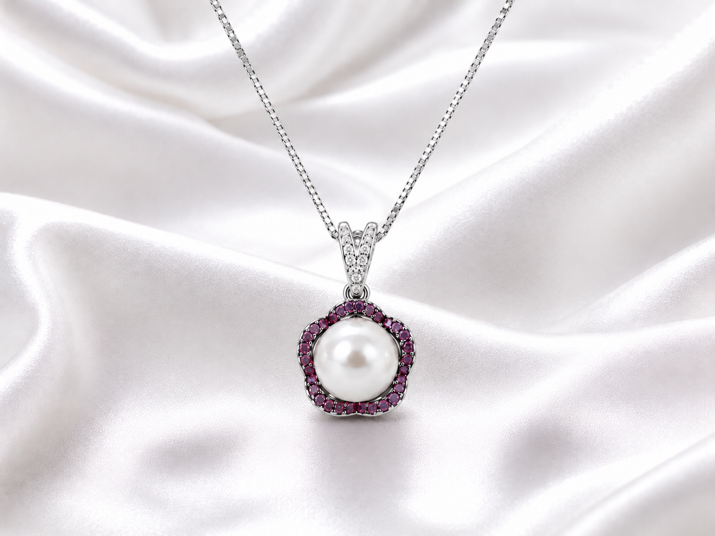 Floral Pink Premium Pendant Set