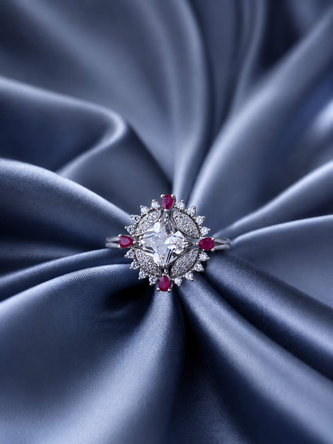 Studded Silver Cocktail Ring