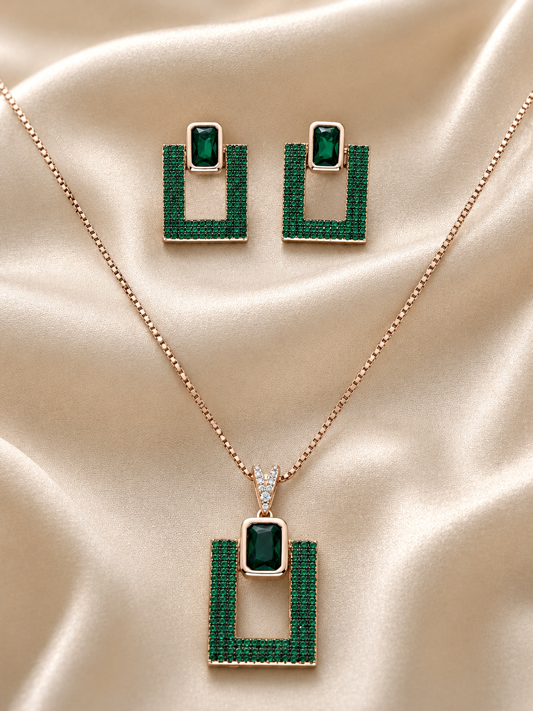 Premium Rectangular Pendant Set
