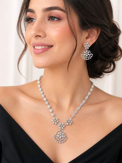 Floral Diamond Necklace